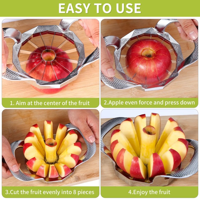 Premium Apple Slicer Corer Ultra Sharp Stainless Steel Fruit Cutter