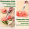 Premium Watermelon Slicer Tool Stainless Steel Fruit Cutter With Fork Easy Mess Free Melon Cutting 2