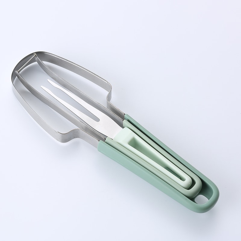 Premium Watermelon Slicer Tool Stainless Steel Fruit Cutter With Fork Easy Mess Free Melon Cutting 7