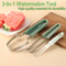 Premium Watermelon Slicer Tool Stainless Steel Fruit Cutter With Fork Easy Mess Free Melon Cutting 4