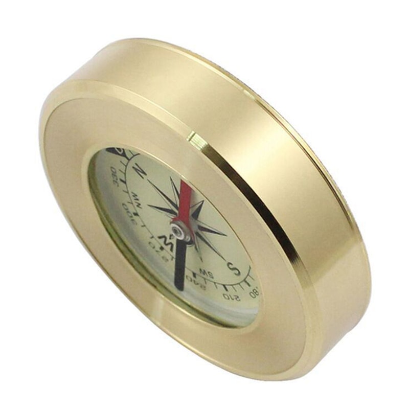 Vintage Brass Pocket Compass for Hiking & Outdoor Navigation