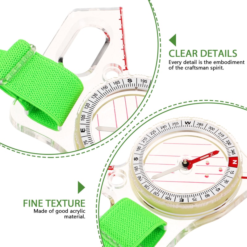 Compact Pocket Compass Precision Hiking Navigation Tool for Outdoor Travel and Map Reading