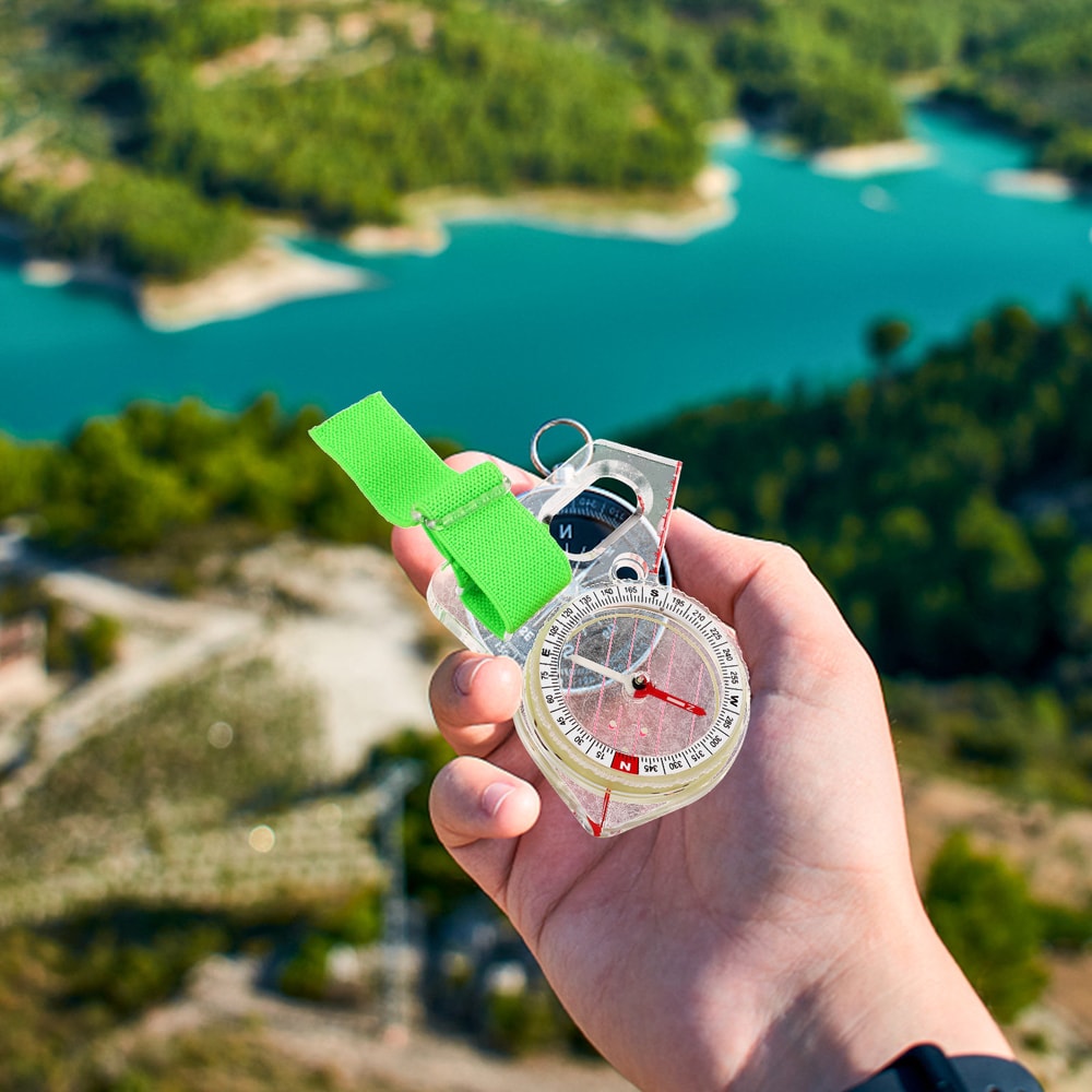 Compact Pocket Compass Precision Hiking Navigation Tool for Outdoor Travel and Map Reading