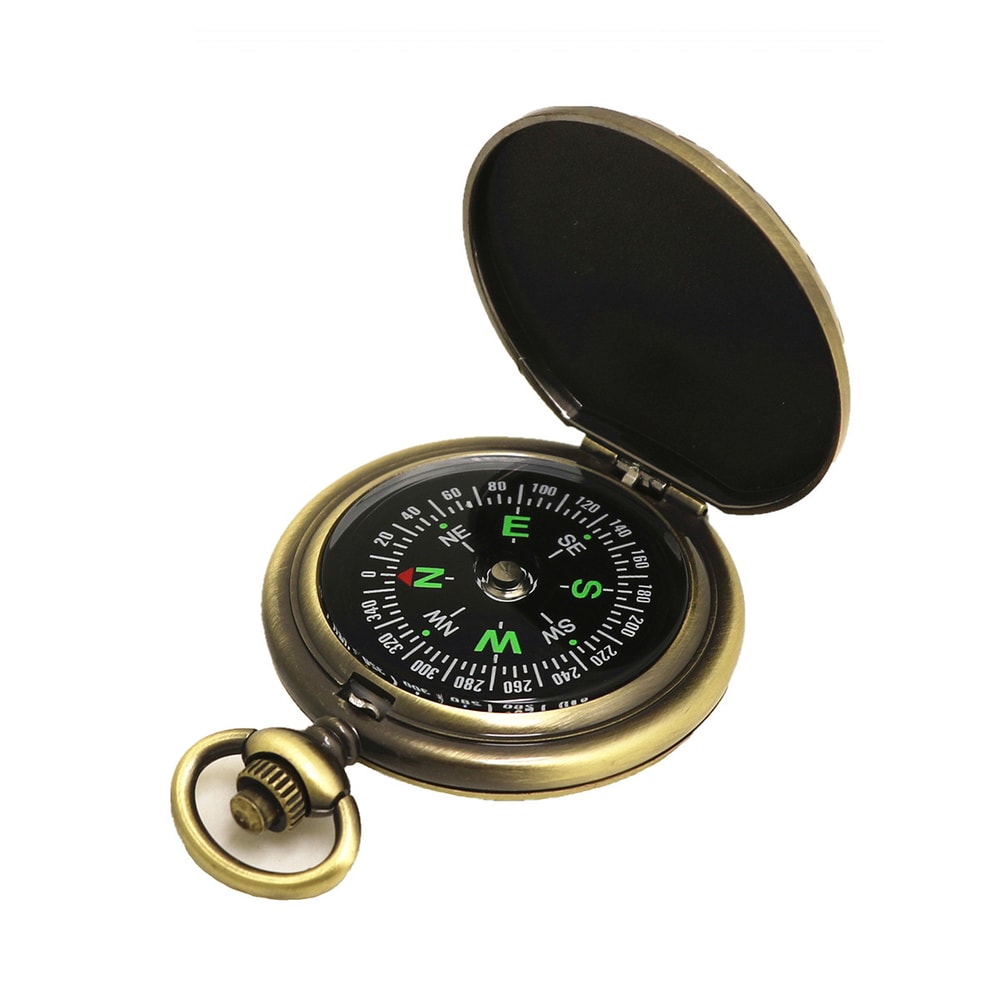 Vintage Pocket Compass Portable Hiking Compass with Accurate Navigation