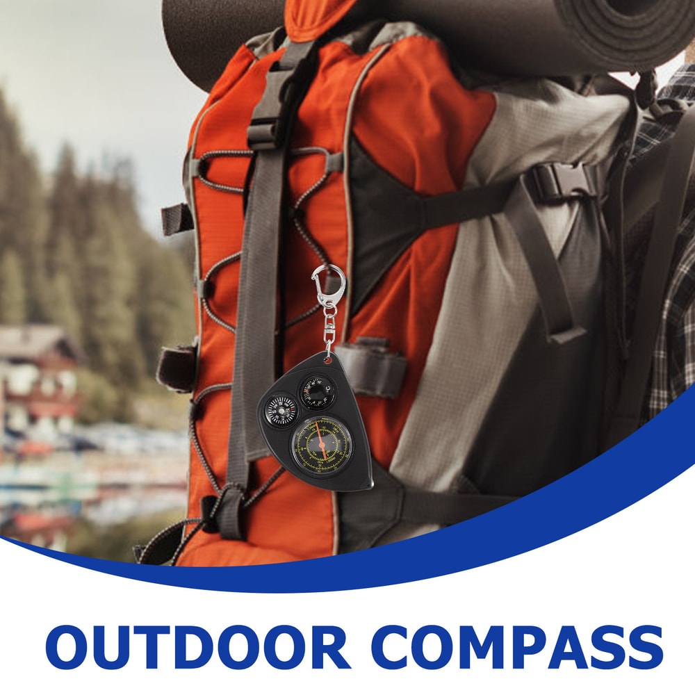 Portable Keychain Compass for Hiking Camping & Outdoor Adventure