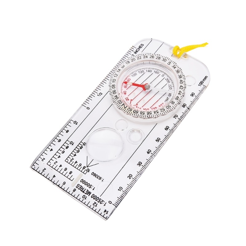 Tactical Multifunction Compass With Map Measurer Hiking Scale 0