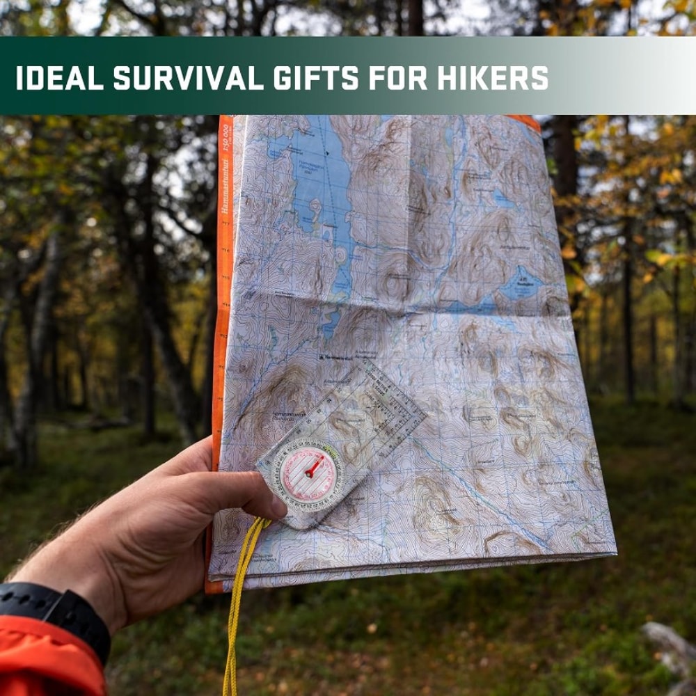 Tactical Multifunction Compass With Map Measurer Hiking Scale 2