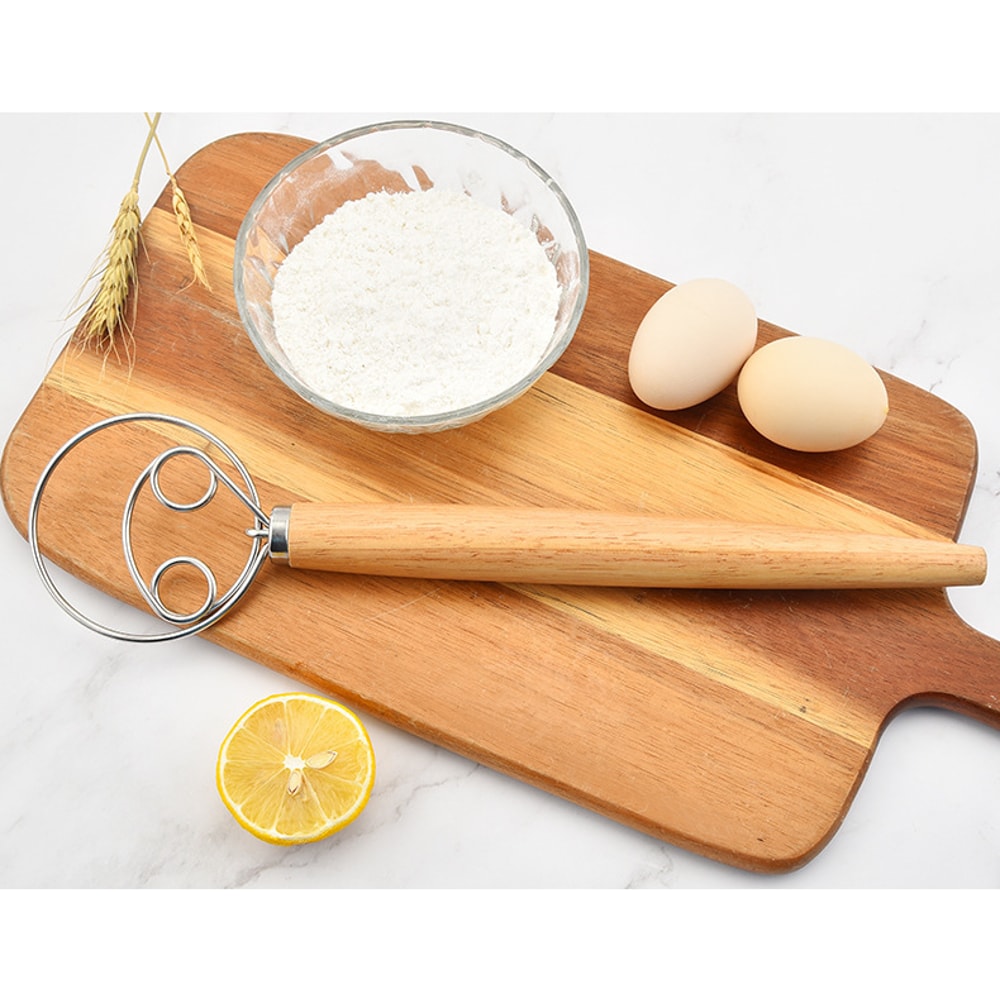 Premium Danish Dough Whisk Stainless Steel Bread Mixing Tool 4
