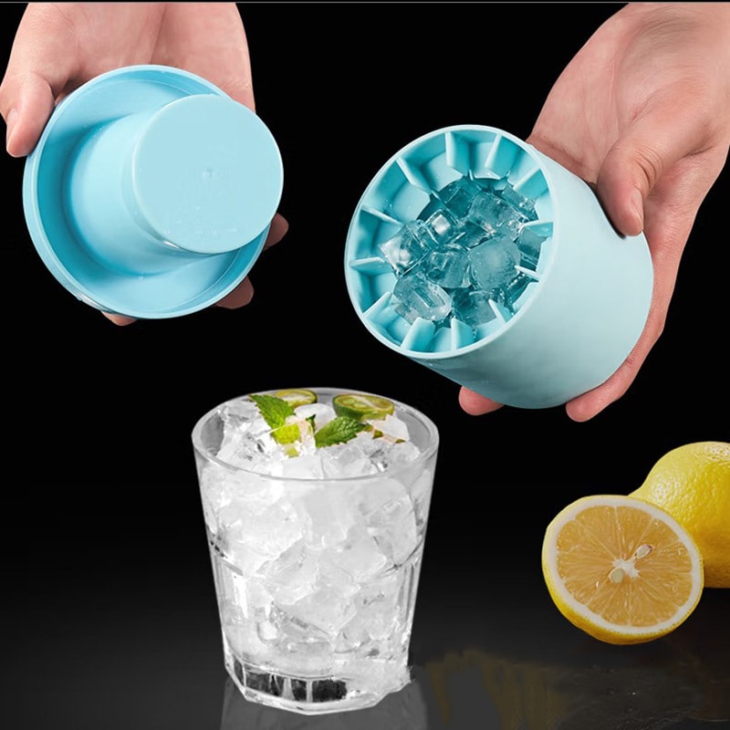Premium Silicone Ice Cube Mold Round Ice Bucket DIY Ice Maker For Homemade Drinks 3