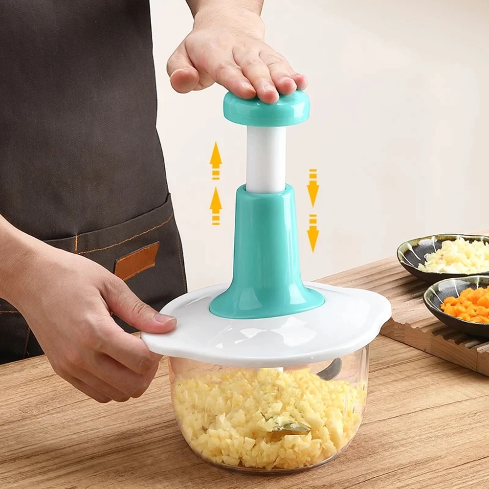 Premium Manual Garlic Press Multifunctional Vegetable Slicer Meat Grinder 0