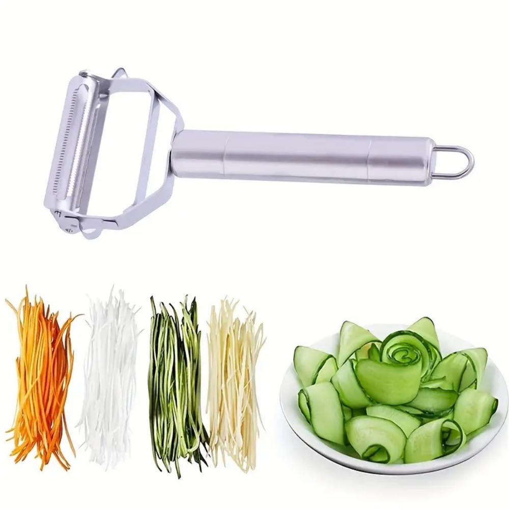 Premium Stainless Double Sided Vegetable Peeler Multi Functional Grater 0