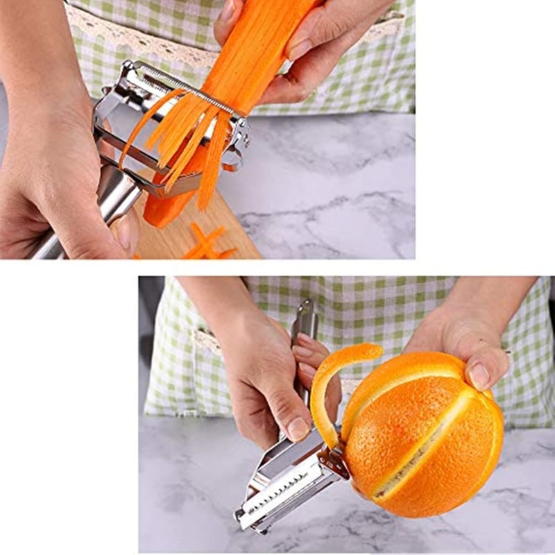Premium Stainless Double Sided Vegetable Peeler Multi Functional Grater 2