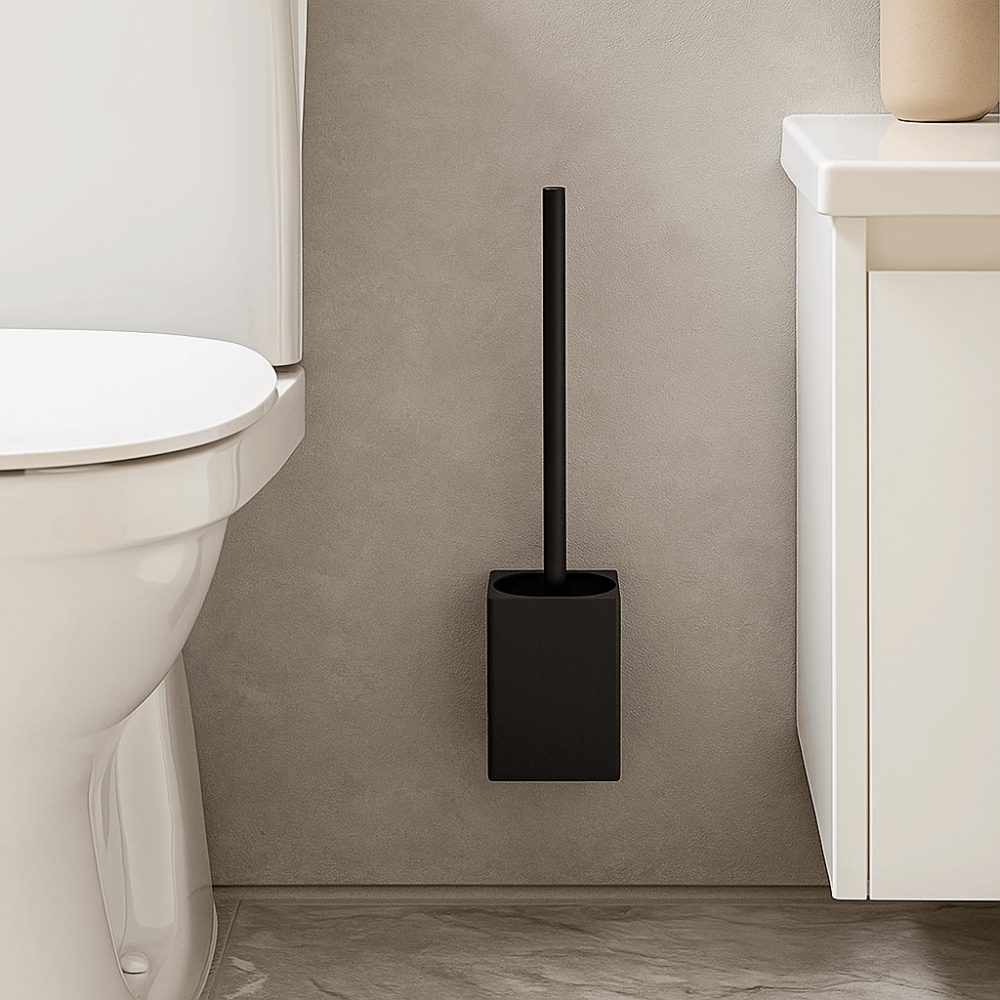 Rustproof Wall Mounted Toilet Brush Set With No Dead Angle Cleaning 3
