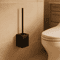 Rustproof Wall Mounted Toilet Brush Set With No Dead Angle Cleaning 4