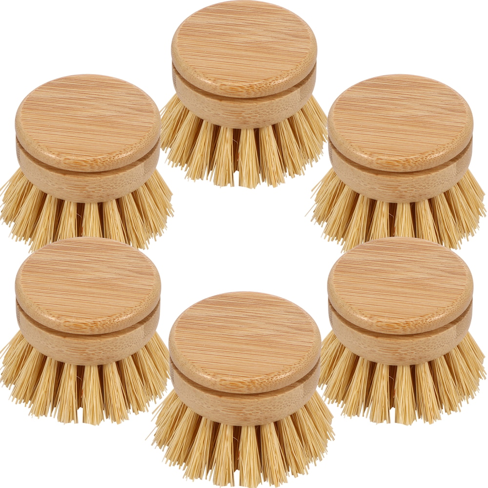 Eco Friendly Bamboo Kitchen Dish Brush for Pots & Stove Cleaning