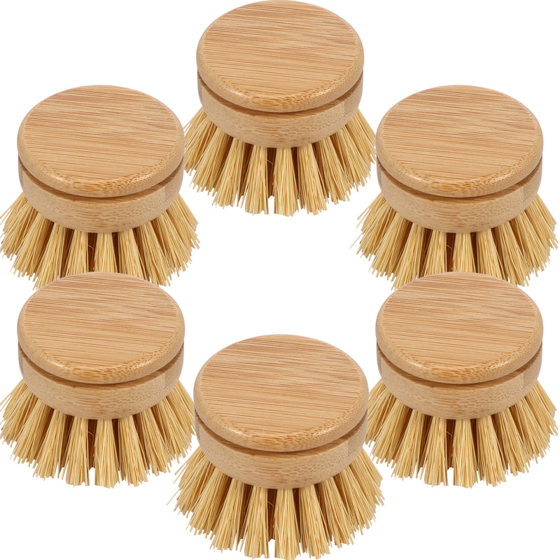 Eco Friendly Bamboo Kitchen Dish Brush for Pots & Stove Cleaning