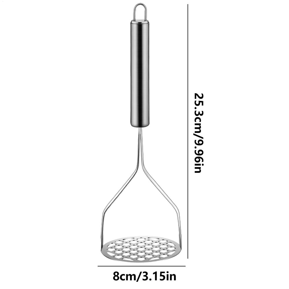 Premium Stainless Steel Potato Masher & Vegetable Press for Smooth Purees