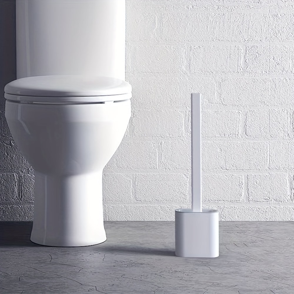 Toilet Brush With Soft Bristle Head For Deep Cleaning 2