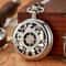 Retro Hollow Pocket Watch Compass For Men With Chain 2
