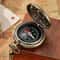 Retro Hollow Pocket Watch Compass For Men With Chain 3