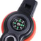 Survival Whistle with Compass, LED Light & Thermometer