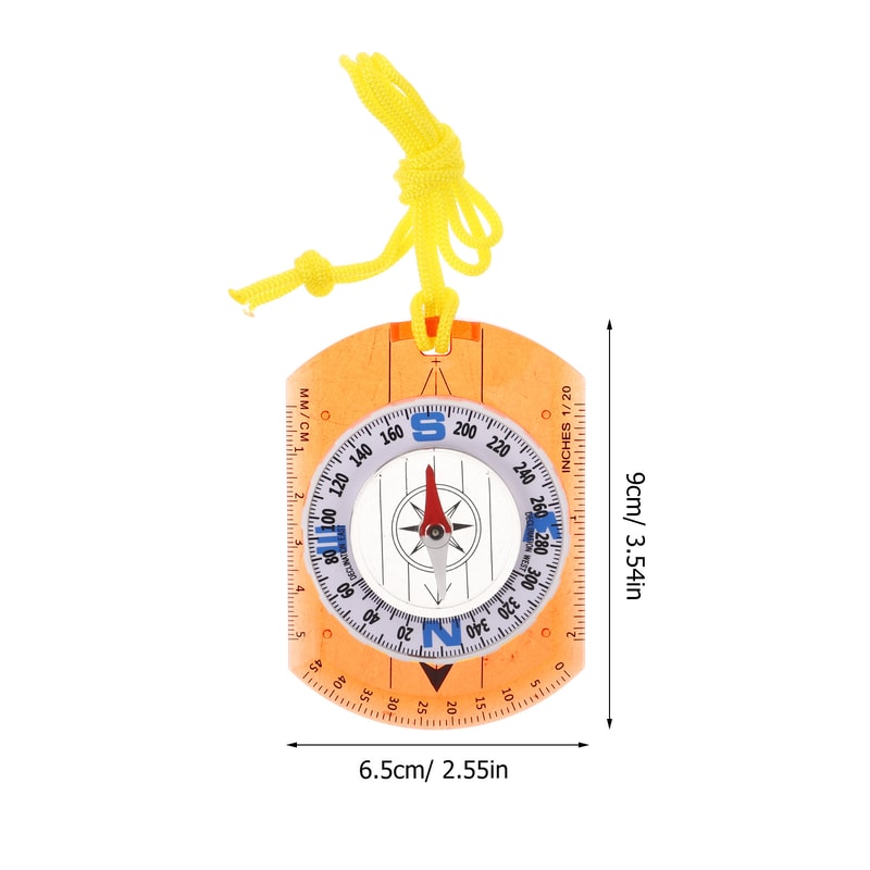 Portable Navigation Compass For Hiking Camping Acrylic Map Survival Tool 2
