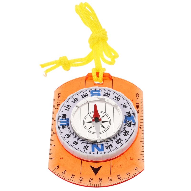 Portable Navigation Compass For Hiking Camping Acrylic Map Survival Tool 3