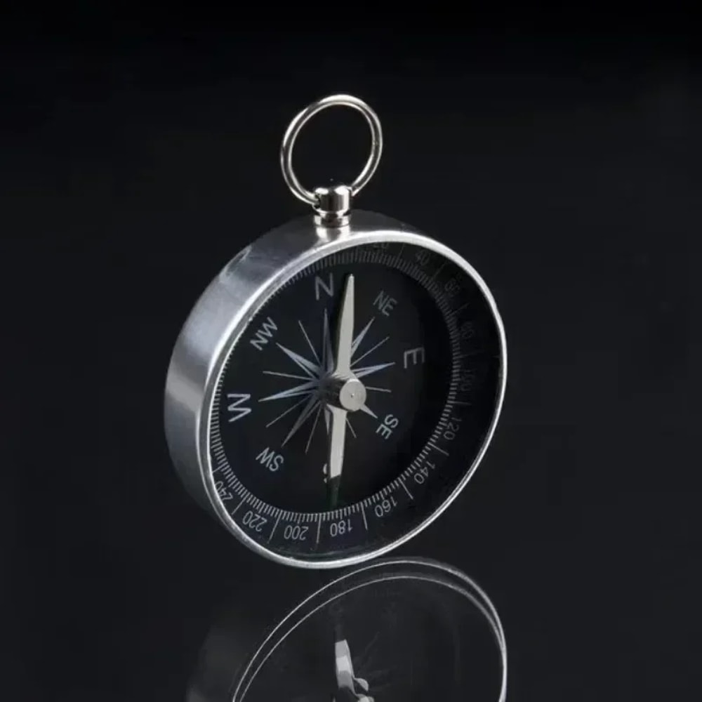Portable Adventure Compass Keychain Mini Compass Keychain for Outdoor Travel