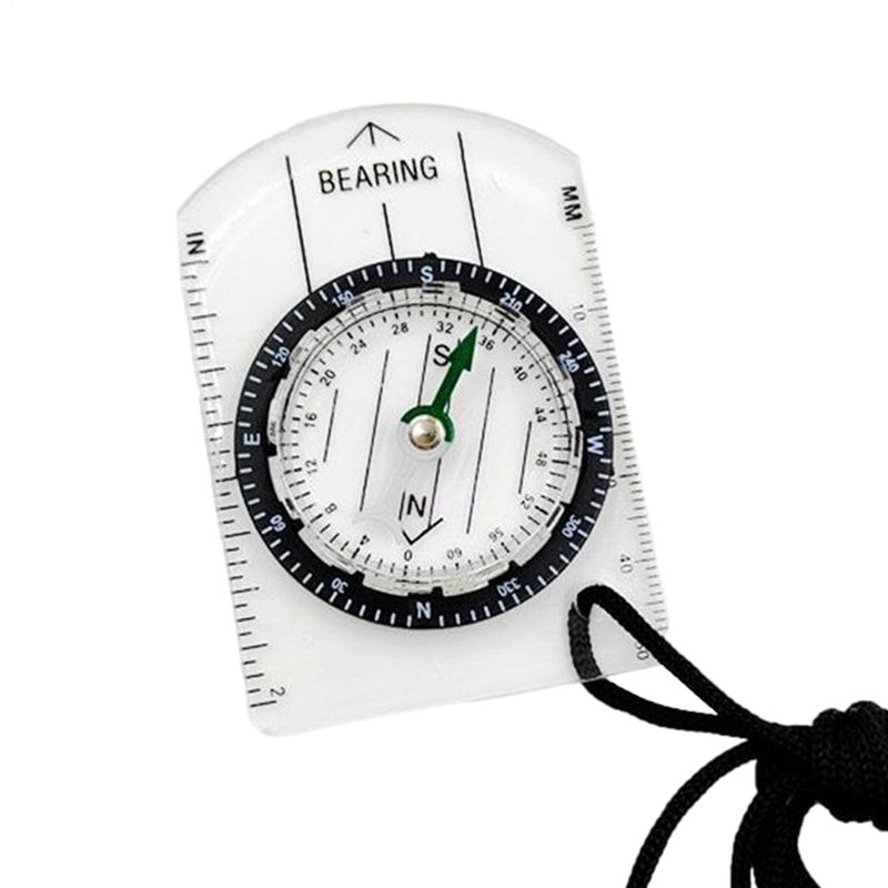 Transparent Compass Map Ruler For Hiking And Camping 0