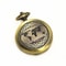 Vintage Metal Pocket Compass Portable Navigation Tool for Camping & Hiking