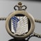 Vintage Anime Compass Pocket Watch Outdoor Hiking Brass Navigation Tool 1