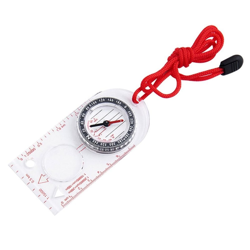 Precision Acrylic Map Compass Ruler Portable Hiking Navigation Tool