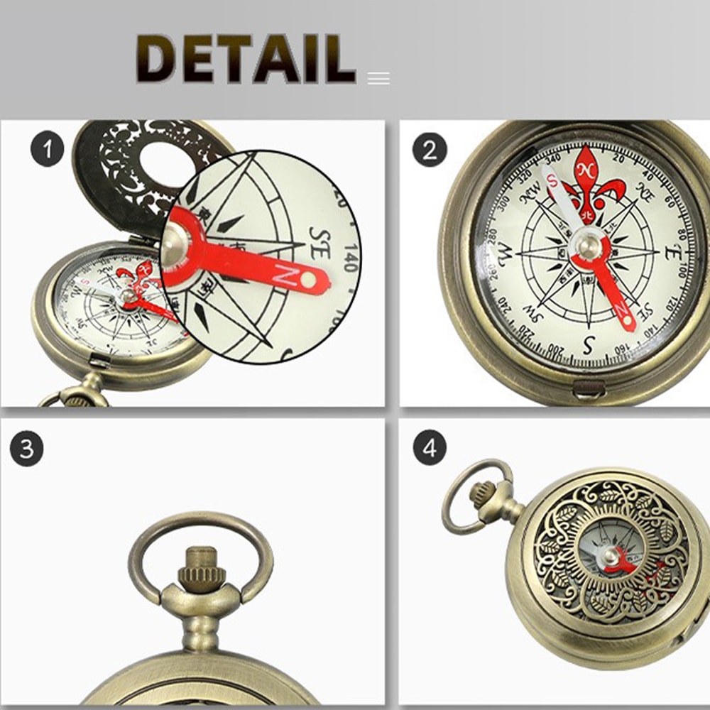 Outdoor Waterproof Flip Top Compass for Hiking & Survival