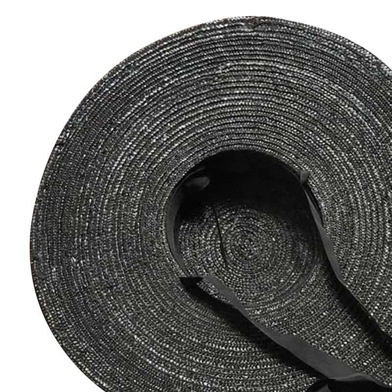Elegant Wide Brim Straw Hat for Women Vintage Summer Beach Sun Hat
