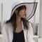 Elegant Wide Brim Sun Hat For Women Summer Anti UV Beach Hat 1