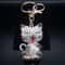 Cute Cartoon Cat Rhinestone Keychain Fashion Jewelry Gift For Women 0
