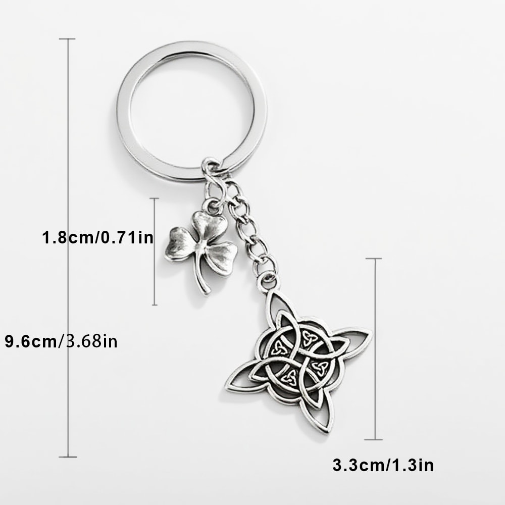 Celtic Trinity Knot Keychain Pendant Double Protection Witchcraft Jewelry