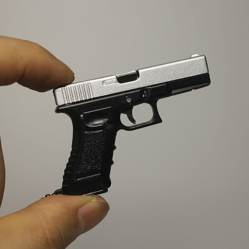 Mini Pistol Keychain Toy With Removable Magazine Collectible Charm 1