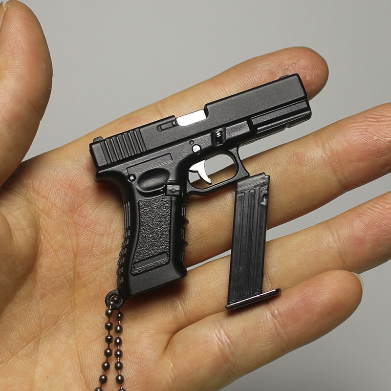 Mini Pistol Keychain Toy With Removable Magazine Collectible Charm 4