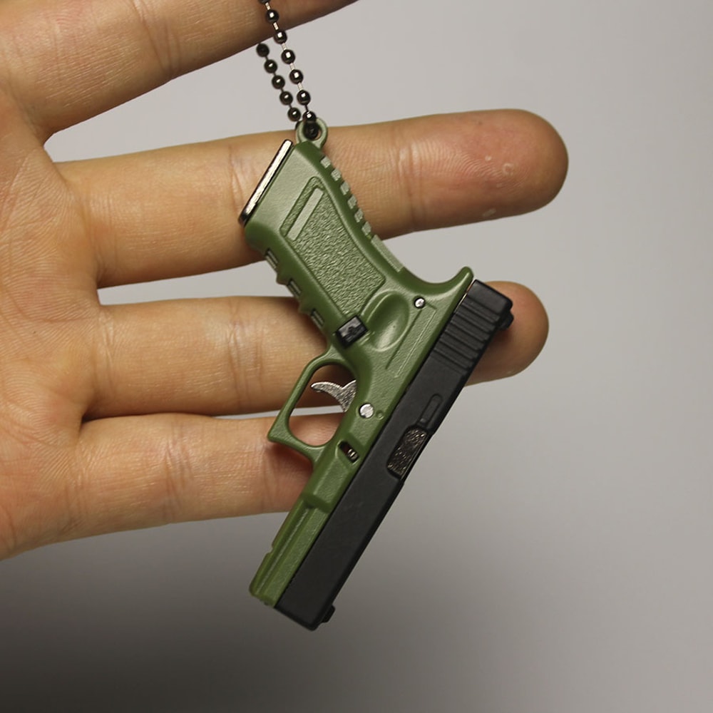 Mini Pistol Keychain Toy With Removable Magazine Collectible Charm 5