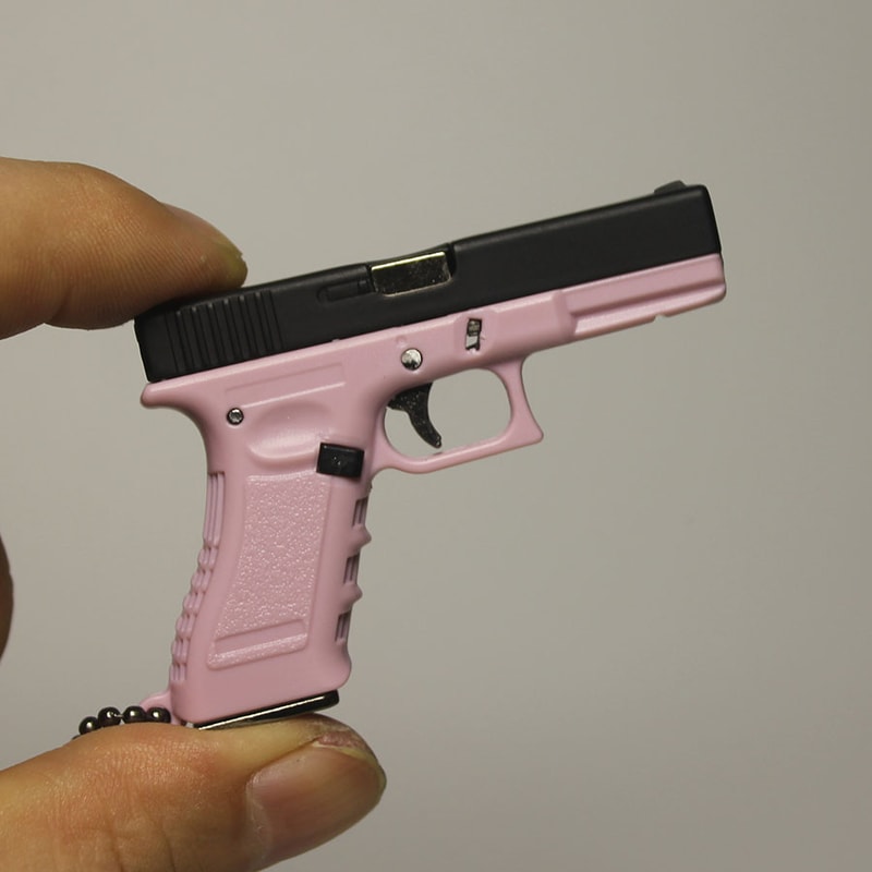 Mini Pistol Keychain Toy With Removable Magazine Collectible Charm 8