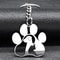 Cute Dog Cat Paw Keychain Stainless Steel Pet Lover Gift Accessory 0