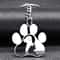 Cute Dog Cat Paw Keychain Stainless Steel Pet Lover Gift Accessory 6