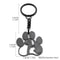 Cute Dog Cat Paw Keychain Stainless Steel Pet Lover Gift Accessory 5