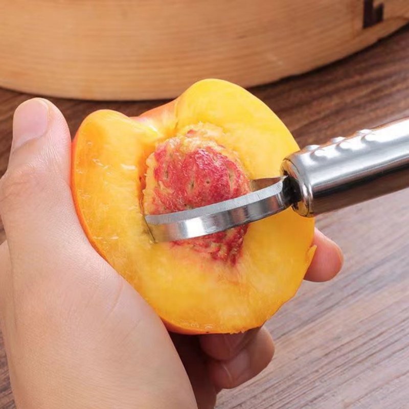 Premium Stainless Steel Fruit Pitter Core Remover Peach Apple Pear Tool 3