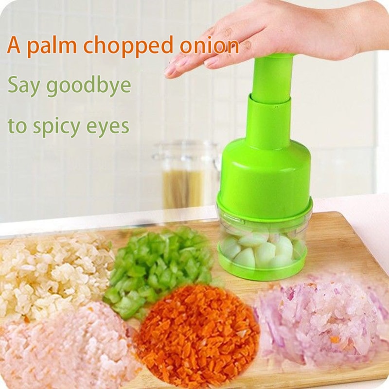 Stainless Steel Hand Press Vegetable Chopper Garlic Ginger Cutter 1