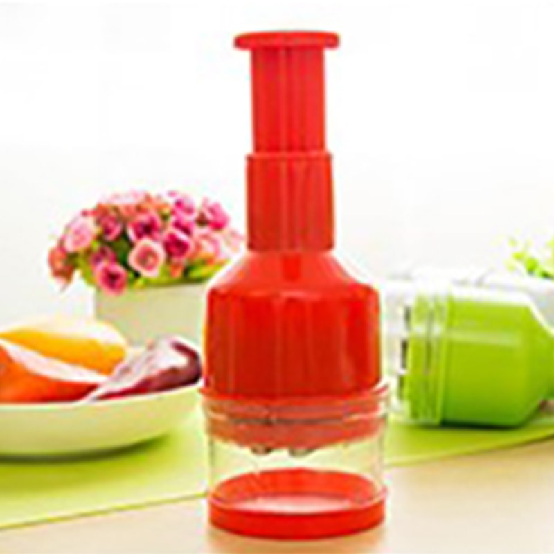 Stainless Steel Hand Press Vegetable Chopper Garlic Ginger Cutter 6