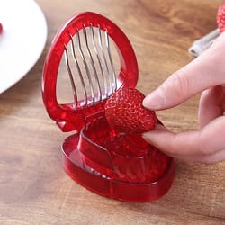 strawberry & kiwi fruit slicer with egg cutter and huller