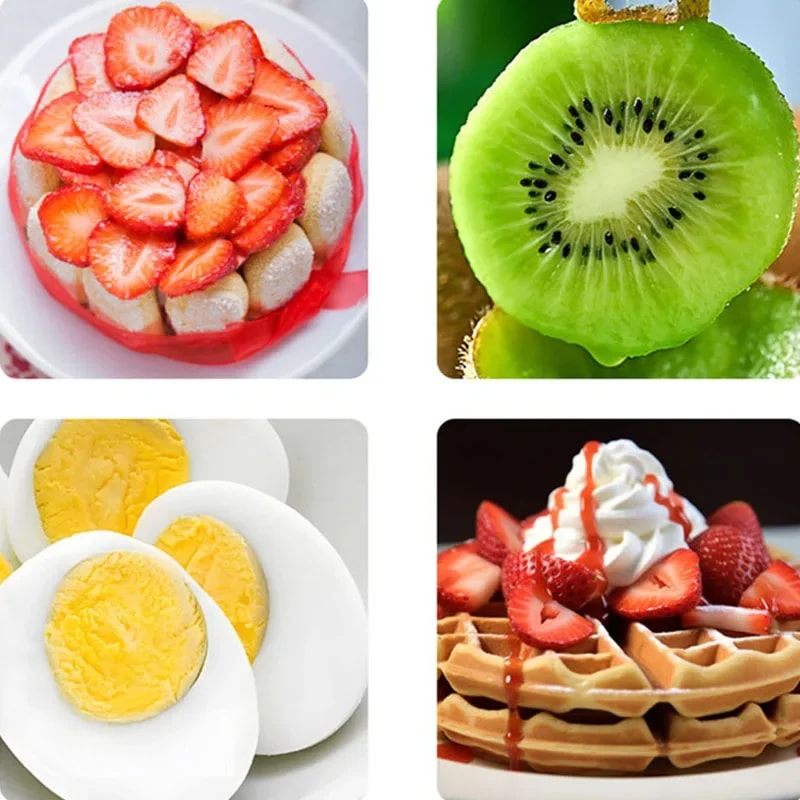 Strawberry Kiwi Fruit Slicer With Egg Cutter And Huller 3