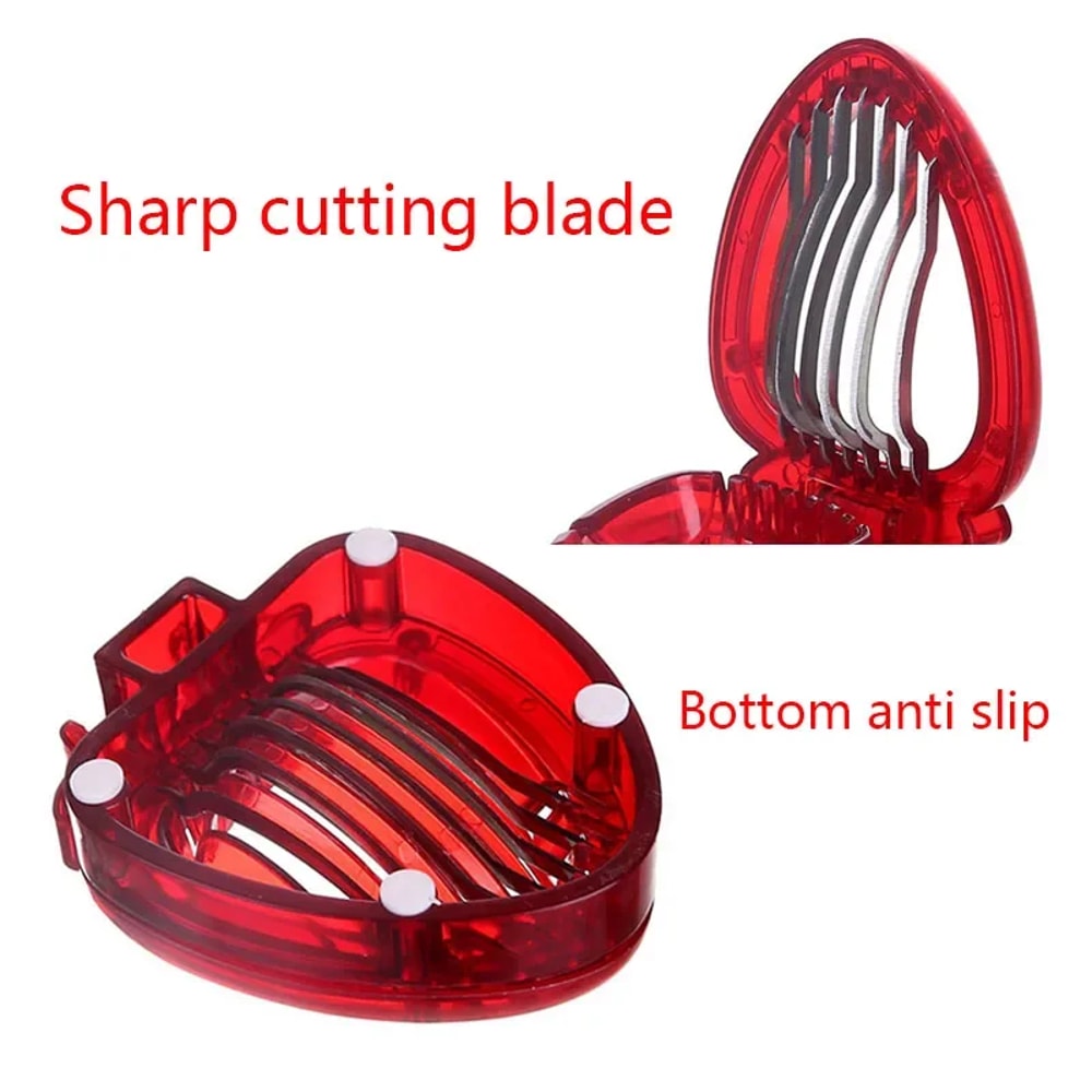 Strawberry Kiwi Fruit Slicer With Egg Cutter And Huller 4